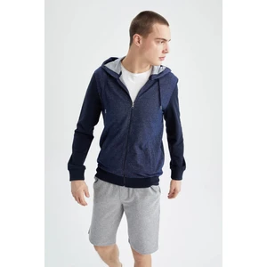 Regular Fit Kapüşonlu Fermuarlı Sweatshirt W3170AZ22SP