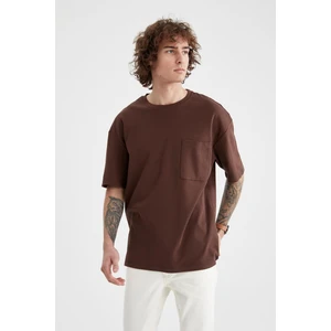 Oversize Fit Bisiklet Yaka Basic Tişört T3661AZ22SP