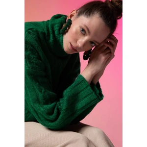 Oversize Fit Balıkçı Yaka Kazak Y8206AZ22WN