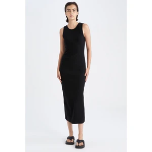 Bodycon Bisiklet Yaka Kaşkorse Kolsuz Maxi Elbise Y7736AZ22HS