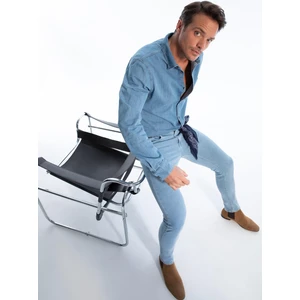 Slim Fit Uzun Kollu Jean Gömlek Y8412AZ22AU