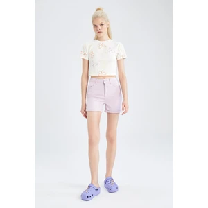 Skinny Fit Normal Bel Gabardin Şort X4708AZ22SM