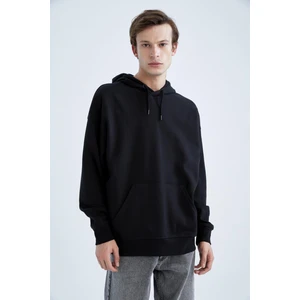 Oversize Fit Kanguru Cepli Kapüşonlu Uzun Kollu İçi Yumuşak Tüylü Sweatshirt X8287AZ22AU