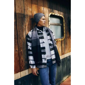 Oversize Fit Kareli Oduncu Uzun Kollu Gömlek Ceket Y4174AZ22WN