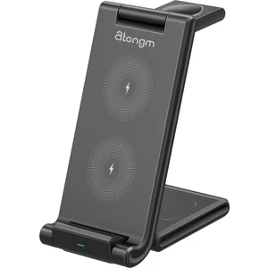 Atongm 15W 3in1 Kablosuz Masaüstü Şarj Dock Standı Universal Portable Wireless Charge Station