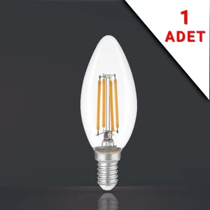 LED Filamanlı E14 Rustik Ampul 6 Watt 3000K Gün Işığı C35