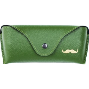 Klasik Yeşil Büyük Deri Gözlük Kabı