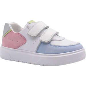 Daisy Çift Cırtlı Deri Kız Çocuk Ayakkabısı Açık Mavi