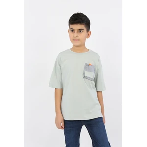 Toontoy Erkek Çocuk Göğsü Cepli Tişört