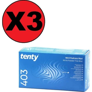 403 Nitril Pudrasız Large (L) Mavi Eldiven 100'LÜ Paket