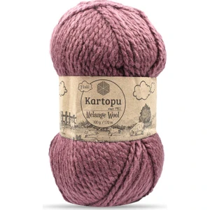 Melange Wool K1707 5 Adet Yünlü El Örgü Ipi Mürdüm