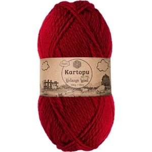 Melange Wool K2117 5 Adet Yünlü El Örgü Ipi Kırmızı