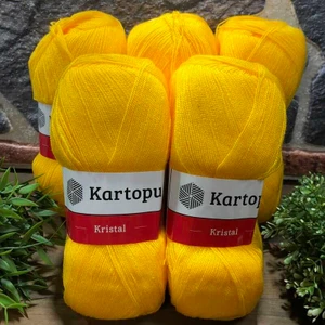 Kristal K320 5 Adet Lif Ipi El Örgü Ipliği Koyu Sarı