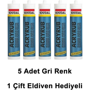 Silikonize Mastik Gri 500 gr 5 Adet