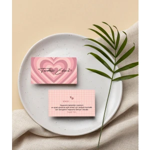 Paytak Moda Çift Yön Teşekkür Kartı Thank You Cart Çiçek Desenli Tebrik Kartı 100 Adet (8.5 x 5.5 Cm) PYTKTSKK13