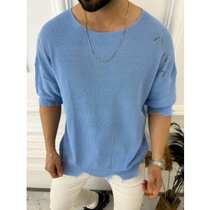 Elku Moda Yırtık Detaylı Tişört Lazer Kesim Tshirt
