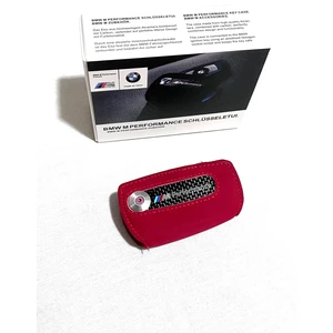 İdeal Aksesuar Bmw F10 F20 F30 Alacantra M Performance Anahtar Kılıfı Anahtarlık Car Keychain Bmw Tam Kırmızı Model