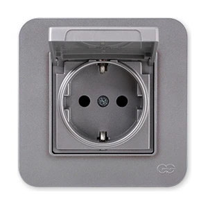 Günsan Radius Kapaklı Topraklı Priz, Gümüş