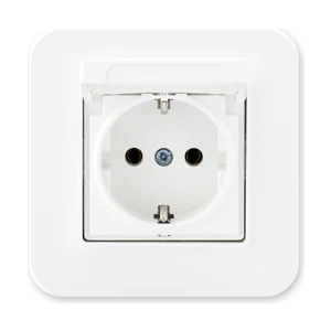 Günsan Radius Kapaklı Topraklı Priz, Fildişi Beyazı