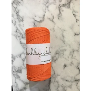 Hobby Club Premium 200 gr 5 Adet Polyester Makrome Ipi (Turuncu) Supla Ip ve Çanta Ipliği
