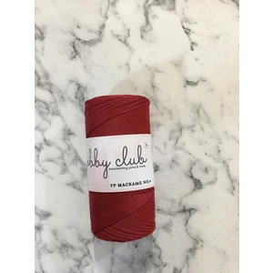 Hobby Club Premium 200 gr 5 Adet Polyester Makrome Ipi (Kırmızı) Supla Ip ve Çanta Ipliği