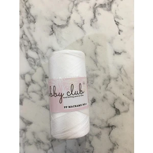 Hobby Club Premium 200 gr 5 Adet Polyester Makrome Ipi (Beyaz) Supla Ip ve Çanta Ipi