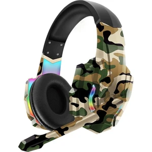 Karler Bass R9600 Rgb Işıklı Oyuncu Kulaklığı Kamuflaj  Desenli Tasarım