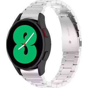 Watch 5 40 -44-Pro 45 mm  Tam Uyumlu Kavisli  20 mm Klasik Çelik Kordon