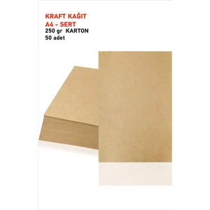 A4 Kraft Saman Kağıt 50 Li 250 gr Kalın