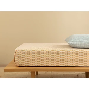 English Home Diamond Stripe Kolay Ütülenir Tek Kişilik Çarşaf 160 x 240 cm Sarı