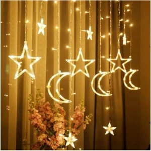 Yıldız Saçak Perde LED 3.5 M LED Yılbası LED Animasyonlu