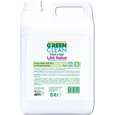 Green Clean Bitkisel Likit Sabun Portakal yağlı