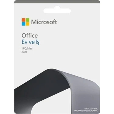 Microsoft Office 2021 Ev ve Iş 32 64 Bit Türkçe Kutu T5D-03555 Ömür Boyu