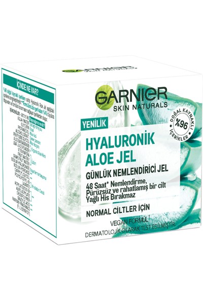 Garnier Yüz Nemlendirici Hyaluronik Aloe Jel 50ML