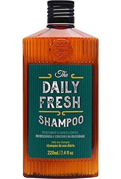 Qod Yağlı Saçlar Için Erkek Şampuanı Qod Barber Shopthe Daily Fresh Şampuan 220 ml