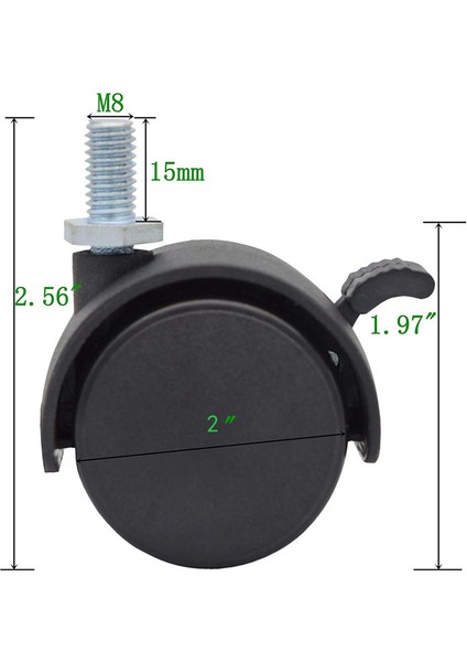 4 Parçalı Takım Naylon Plastik Yedek Tekerlek (Yurt Dışından)