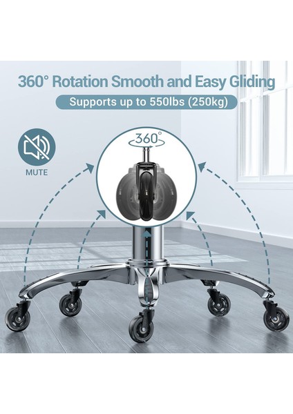 Ofis Koltuğu Için 5 Tekerlekli Yedek Tekerlek Seti (Yurt Dışından) modelleri