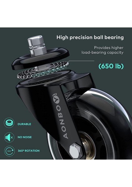 Ofis Koltuğu 5 Tekerlekli Set 11 mm x 22 mm (Yurt Dışından) indirimleri