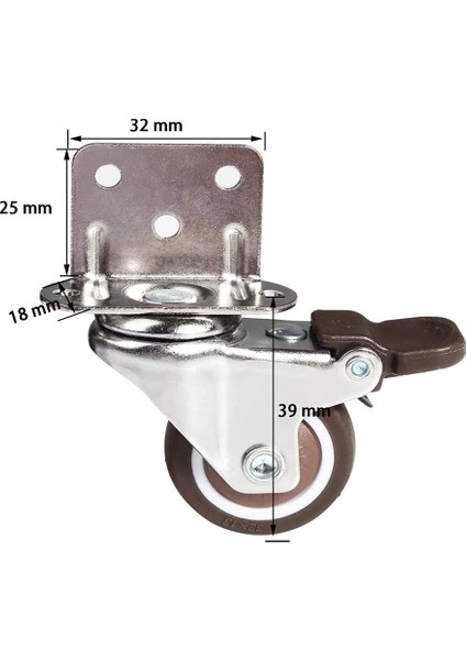 Dört Tekerlekli Mobilya Tpe 25MM (Yurt Dışından) fiyatları