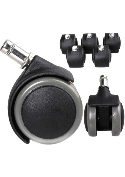 5 Düz Evrensel Tekerlek Gri (Yurt Dışından)