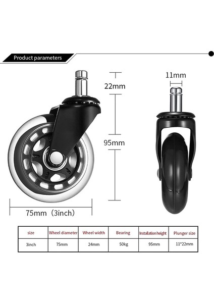 5 Parçalı Set-Kesici Uçlu Sessiz Üniversal Tekerlek (Yurt Dışından) modelleri