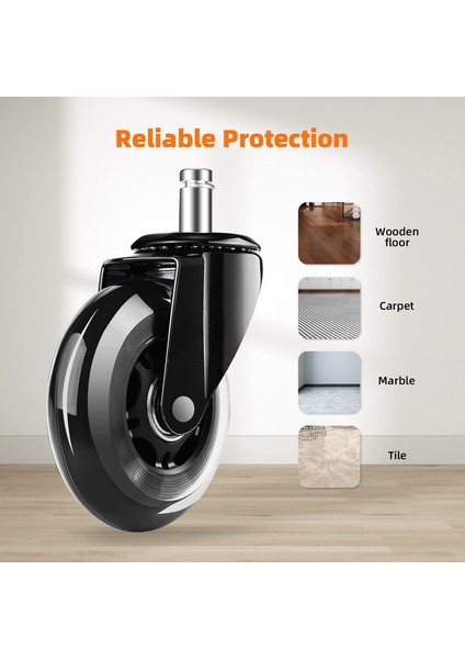 Ofis Koltuğu 5 Tekerlekli Set 11 x 22 mm (Yurt Dışından) fiyatları