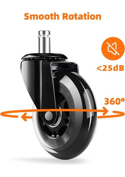 Ofis Koltuğu 5 Tekerlekli Set 11 x 22 mm (Yurt Dışından) modelleri