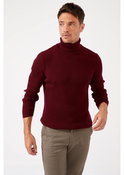 Slim Fit Balıkçı Yaka Triko Kazak S0167AZ20WN