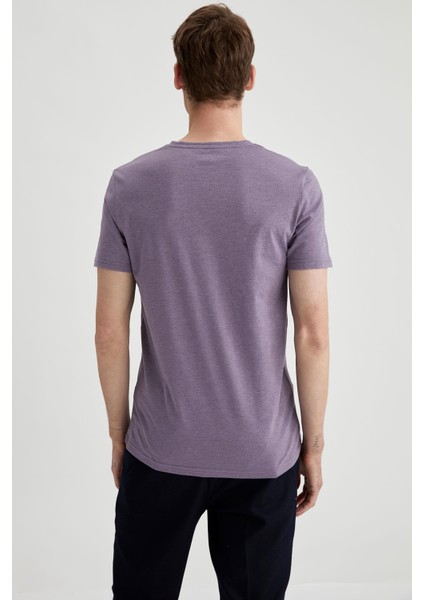 Slim Fit V Yaka Basic Pamuklu Penye Tişört M7669AZ21SP fırsatları