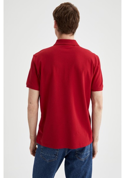 Regular Fit Polo Yaka Basic Kısa Kollu Pamuklu Penye Tişört M7676AZ21SP