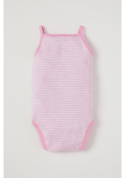 Kız Bebek Bulut Baskılı Çizgili Desenli Askılı Çıtçıtlı Body T8049A221SP fiyatları