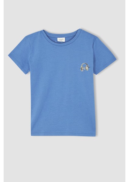 Erkek Çocuk Desenli Kısa Kollu Pamuklu Pijama Takım X3643A622SP