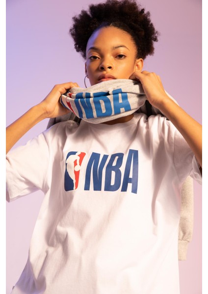 Fit NBA Oversize Fit Bisiklet Yaka Kısa Kollu Örme Tişört T5506AZ22SM