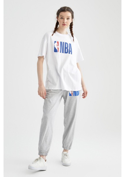 Fit NBA Oversize Fit Bisiklet Yaka Kısa Kollu Örme Tişört T5506AZ22SM